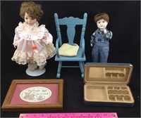 2 Porcelain Dolls and More