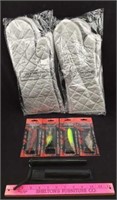 4 Laser Fishing Lures and a Callapsible Baton