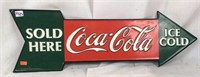 Metal Coca-Cola sign, reproduction