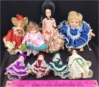 8 Porcelain Dolls