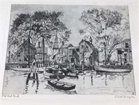 Lionel Barrymore etching called old red Bank