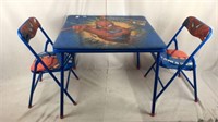 Children's Spiderman table and chairs