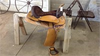 New leather saddle