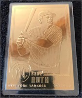 1996 - Danbury Mint #30 - Babe Ruth -22k Gold Card