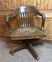 Antique mahogany office chair