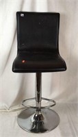 Black faux leather salon chair