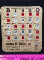 Vintage Price Frederick Bingo Card