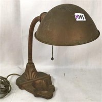 Antique metal ashtray desk lamp