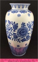 Porcelain Vase with Floral Decals