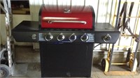 Backyard gas grill with cover