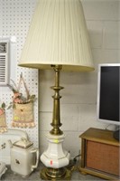Stiffel Porcelain & Brass Lamp