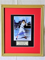 Ted Williams Autographed Hall Fame Picture Framed