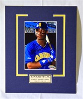 Ken Griffey Jr Autographed Home Run Picture Matted