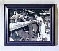 Joe DiMaggio Autographed Picture Framed