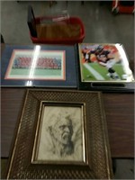 Box of football photo plaques, picture