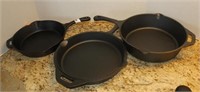 BASS PRO SHOP CAST IRON FRYING PANS