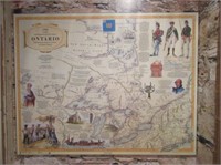 Hardboard Ontario Wall Map
