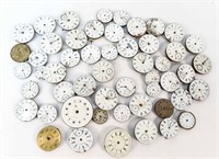 GROUPING OF POCKET WATCH MOVEMENTS & DIALS