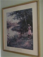 A Walk By The River Framed Print