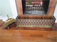 Brass Fireplace Surround and Log Holder