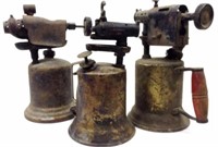 3 Vintage Brass Torches