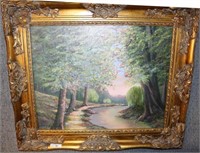 CONTEMPORARY OIL ON CANVAS LANDSCAPE SIGNED