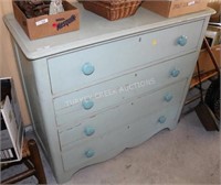 #26 4 DRAWER PAINTED COTTAGE PINE CHEST
