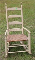 OLD PAINTED 18TH C. ROCKER