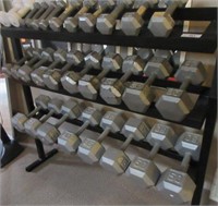 Large Dumbbell Set with Rack