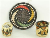 Three Miniature Hopi Baskets