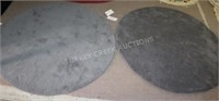 PAIR OF MATCHING ROUND RUGS IN SLATE  48" D.