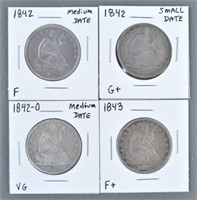 Four Seated Liberty Halves
