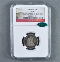 1875-CC Twenty Cent Coin