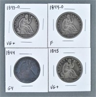 Four Seated Liberty Halves