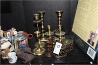 BRASS LOT - CANDLE HOLDERS