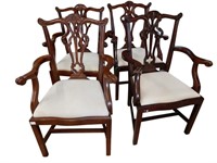 4 Fine Chippendale Style Mahogany Dining Chairs