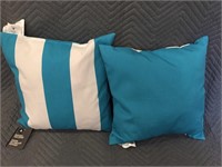 2 Reversible Accent Pillows - Blue