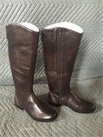 Womens Size 9/39 Tall Boot Iron Leather