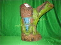 FOLK ART PAINTED STUMP