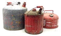 3 Vintage Gas Cans