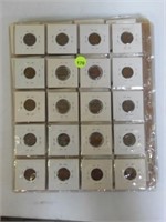 9 COLLECTOR SHEETS OF ASSORTED WHEAT CENTS - (152