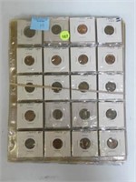 8 COLLECTOR SHEETS OF ASSORTED WHEAT CENTS - (130