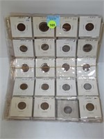 10 COLLECTOR SHEETS OF ASSORTED WHEAT CENTS - (135