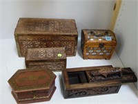 5 PC WOODEN BOXES