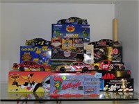 6 DIE CAST NASCAR CARS WITH, BOOK & PHOTO