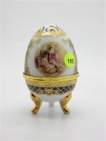 PORCELAIN EGG TRINKET BOX - VECCELI, ITALY