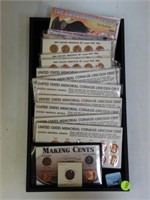 14 PC LOT OF LINCOLN MEMORIAL COIN SETS, "MAKING C