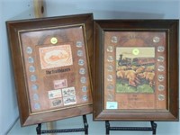 2 PC FRAMED SETS - THE TRAILBLAZERS COIN/STAMP SET