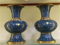 PAIR OF OLD CLOISONNÉ' VASES - APPROX 16" HIGH