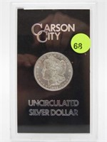 1882-CC UNCIR. MORGAN DOLLAR IN MINT CASE